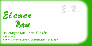 elemer man business card